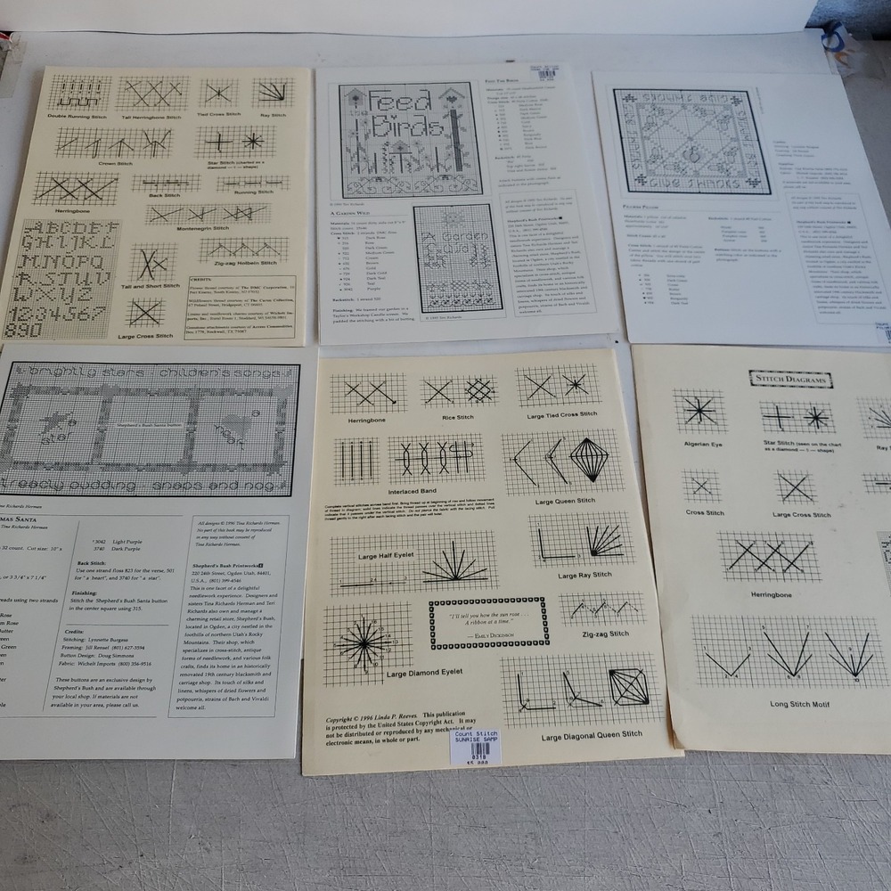 VTG La Broderie Cross Stitch Pattern Garden of Your Heart Lot 6 OOP HTF - Picture 13 of 16